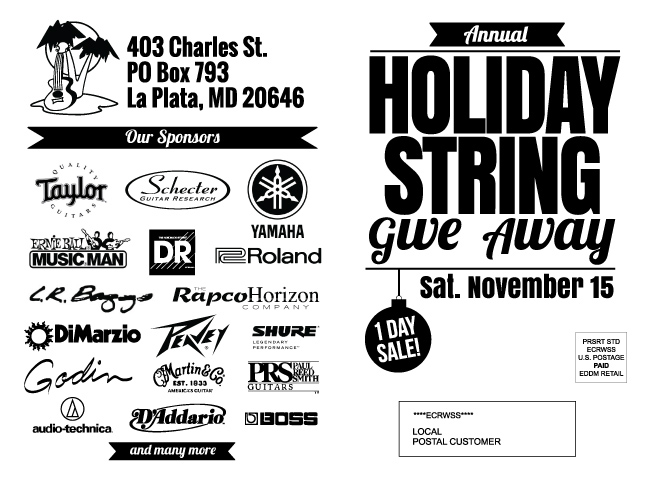 7"X8.5" Post Card Template